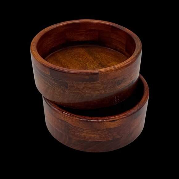 Danish Mid Century Modern Teak Bowls By Benco Denmark Set of 2 - Picture 1 of 16
